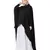Black Nazneen Front Open Shirt Kaftan With Inner Casual Abaya