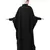 Black Nazneen Front Open Shirt Kaftan With Inner Casual Abaya