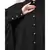 Black Nazneen Front Open Shirt Kaftan With Inner Casual Abaya