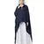 Blue Nazneen Front Open Shirt Kaftan With Inner Casual Abaya