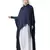 Blue Nazneen Front Open Shirt Kaftan With Inner Casual Abaya