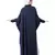 Blue Nazneen Front Open Shirt Kaftan With Inner Casual Abaya