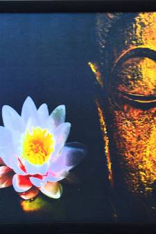 Meditating Buddha Design Satin Matt Texture UV Art Painting