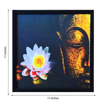 Meditating Buddha Design Satin Matt Texture UV Art Painting 2