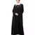 Black Nazneen Scallop Yoke Bohemian Casual Abaya