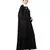 Black Nazneen Scallop Yoke Bohemian Casual Abaya
