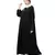 Black Nazneen Scallop Yoke Bohemian Casual Abaya