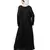 Black Nazneen Scallop Yoke Bohemian Casual Abaya