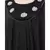 Black Nazneen Scallop Yoke Bohemian Casual Abaya