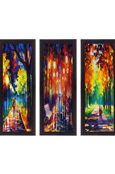 Set Of 3 Beautiful Loving Couple Satin Matt Texture UV Art Painting