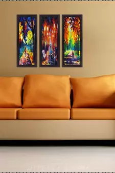 Set Of 3 Beautiful Loving Couple Satin Matt Texture UV Art Painting