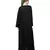 Black Front Open V Neck Black Nida Abaya