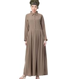 Black Nazneen Contrast Piping At Sleeve Casual Abaya