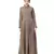 Black Nazneen Contrast Piping At Sleeve Casual Abaya