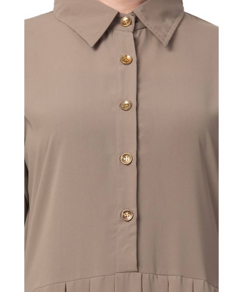 Black Nazneen Contrast Piping At Sleeve Casual Abaya