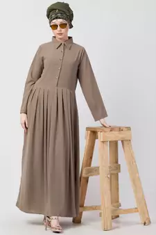 Black Nazneen Contrast Piping At Sleeve Casual Abaya