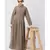 Black Nazneen Contrast Piping At Sleeve Casual Abaya