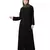 Black Nazneen Front Placket Flare Bottom Basic Abaya