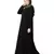 Black Nazneen Front Placket Flare Bottom Basic Abaya