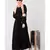Black Nazneen Golden Piping At Sleeve Casual Abaya