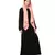 Black Nazneen Golden Piping At Sleeve Casual Abaya