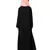 Black Nazneen Golden Piping At Sleeve Casual Abaya