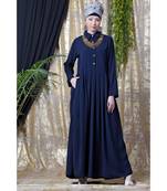 Blue Nazneen Shirt Collar Executive  Abaya
