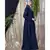 Blue Nazneen Shirt Collar Executive  Abaya