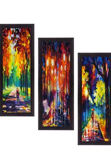 Set Of 3 Beautiful Loving Couple Satin Matt Texture UV Art Painting
