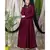 Maroon Nazneen Shirt Collar Executive  Abaya