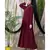 Maroon Nazneen Shirt Collar Executive  Abaya