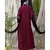 Maroon Nazneen Shirt Collar Executive  Abaya