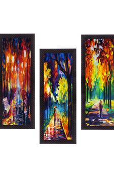 Set Of 3 Beautiful Loving Couple Satin Matt Texture UV Art Painting