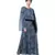 Blue Nazneen Animal Printed Bell Sleeve Casual Abaya
