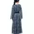 Blue Nazneen Animal Printed Bell Sleeve Casual Abaya