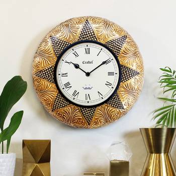 12" Antique Brass Metal Decorative wall clock 1