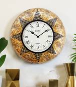 12" Antique Brass Metal Decorative wall clock