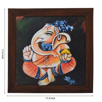 Lord Ganesha Design Satin Matt Texture UV Art Painting 2