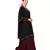 Maroon Nazneen Double Layer Embellished Party Abaya