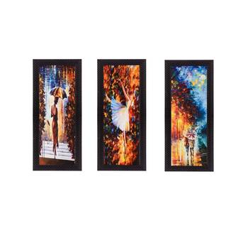 Set Of 3 Beautiful Loving Couple Satin Matt Texture UV Art Painting 1