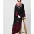 Maroon Nazneen Double Layer Embellished Party Abaya