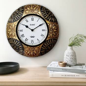 12" Antique Brass Metal Decorative wall clock 1