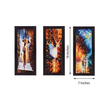Set Of 3 Beautiful Loving Couple Satin Matt Texture UV Art Painting 2