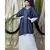 Blue Nazneen Double Layer Embellished Party Abaya