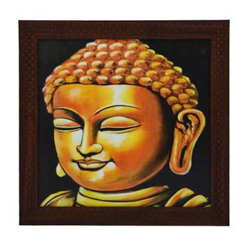 Lord Buddha Design Satin Matt Texture UV Art Painting 1