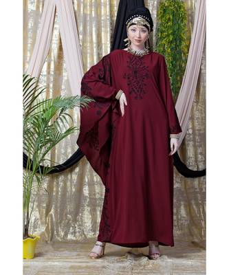 Maroon Daily Wear Abaya for Women 3