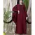 Maroon Nazneen Embroidered Butterfly Sleeve  Party  Abaya