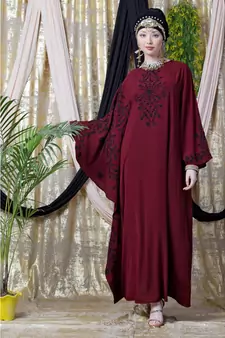 Maroon Daily Wear Abaya for Women