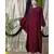 Maroon Nazneen Embroidered Butterfly Sleeve  Party  Abaya