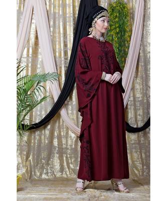 Maroon Daily Wear Abaya for Women 5